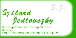 szilard jedlovszky business card